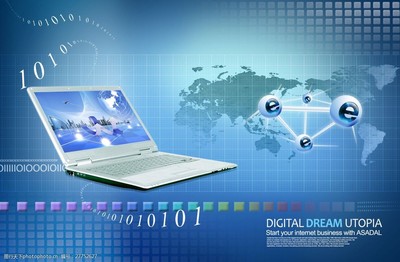 網(wǎng)絡(luò)科技與計(jì)算機(jī) 為筆記本電腦背景注入數(shù)字靈魂